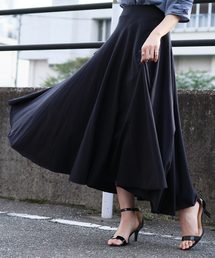 reca | たっぷりフレアウエストゴム切りっぱなしロングスカート (スカート)