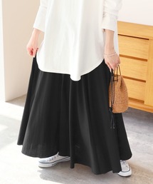 reca | たっぷりフレアウエストゴム切りっぱなしロングスカート (スカート)