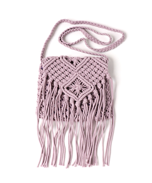 WEGO(ウィゴー)の「WEGO/コットンフリンジショルダーバッグ(ショルダーバッグ・レディース・ホワイト/ピンク/ブラック/パープル/イエロー・FREE)」の17枚目の写真