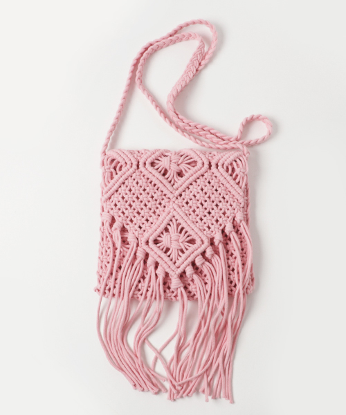 WEGO(ウィゴー)の「WEGO/コットンフリンジショルダーバッグ(ショルダーバッグ・レディース・ホワイト/ピンク/ブラック/パープル/イエロー・FREE)」の19枚目の写真