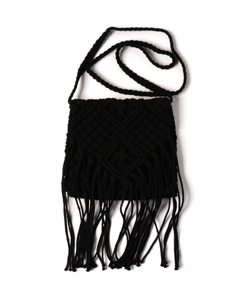 WEGO(ウィゴー)の「WEGO/コットンフリンジショルダーバッグ(ショルダーバッグ・レディース・ホワイト/ピンク/ブラック/パープル/イエロー・FREE)」の16枚目の写真