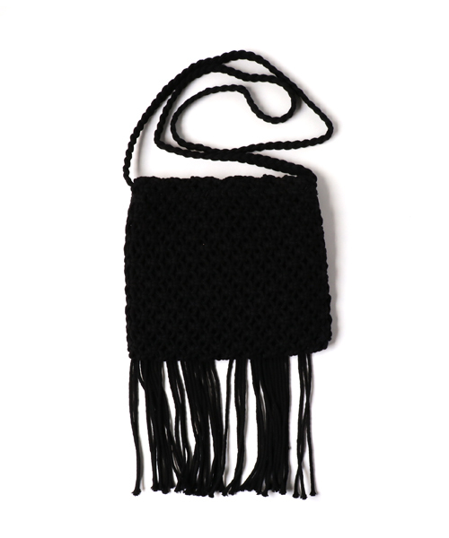 WEGO(ウィゴー)の「WEGO/コットンフリンジショルダーバッグ(ショルダーバッグ・レディース・ホワイト/ピンク/ブラック/パープル/イエロー・FREE)」の6枚目の写真