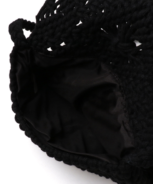 WEGO(ウィゴー)の「WEGO/コットンフリンジショルダーバッグ(ショルダーバッグ・レディース・ホワイト/ピンク/ブラック/パープル/イエロー・FREE)」の9枚目の写真