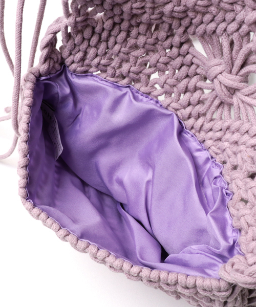 WEGO(ウィゴー)の「WEGO/コットンフリンジショルダーバッグ(ショルダーバッグ・レディース・ホワイト/ピンク/ブラック/パープル/イエロー・FREE)」の14枚目の写真