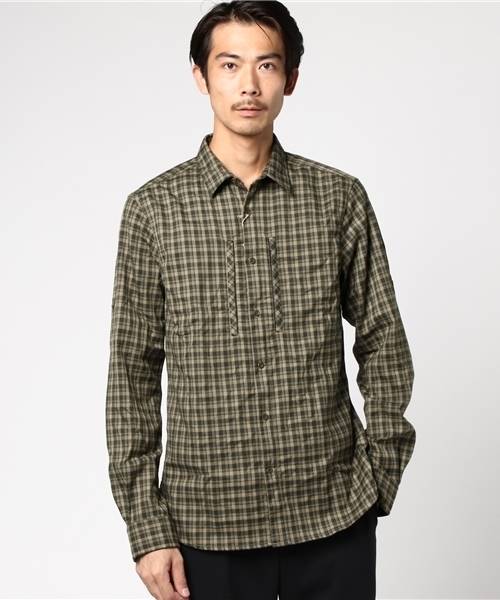 FJALL RAVEN （フェールラーベン）の「Lappland Flannel Shirt LS  (FJALLRAVEN/フェールラーベン)（シャツ/ブラウス・メンズ・レッド/オリーブ・SMALL/MEDIUM）」の2枚目の写真