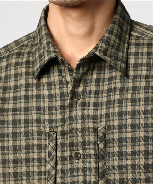 FJALL RAVEN （フェールラーベン）の「Lappland Flannel Shirt LS  (FJALLRAVEN/フェールラーベン)（シャツ/ブラウス・メンズ・レッド/オリーブ・SMALL/MEDIUM）」の5枚目の写真