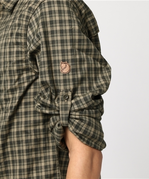 FJALL RAVEN （フェールラーベン）の「Lappland Flannel Shirt LS  (FJALLRAVEN/フェールラーベン)（シャツ/ブラウス・メンズ・レッド/オリーブ・SMALL/MEDIUM）」の7枚目の写真