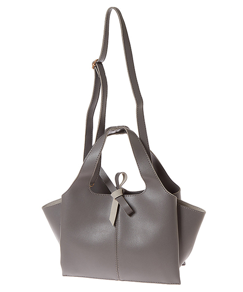 Edit Sheen(エディットシーン)の「フェイクレザースクエアバッグ(ハンドバッグ・レディース・グレー/ブラック/ピンク・FREE)」の21枚目の写真