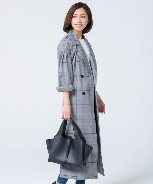 Edit Sheen(エディットシーン)の「フェイクレザースクエアバッグ(ハンドバッグ・レディース・グレー/ブラック/ピンク・FREE)」の14枚目の写真