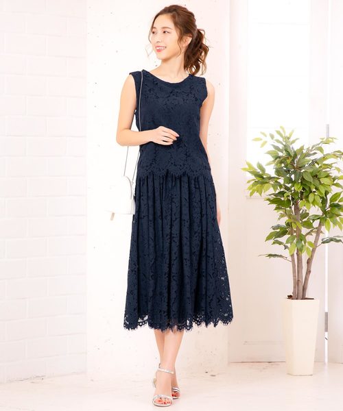 KOBE LETTUCE（コウベレタス）の「ノースリーブレースブラウス【セットアップOK】（シャツ/ブラウス・レディース・オフホワイト/サックスブルー/ラベンダー/ブラック/ライトイエロー/ネイビー/グレイッシュベージュ/ライトパープル/コーラル/グリーン/ピンク・FREE）」の16枚目の写真