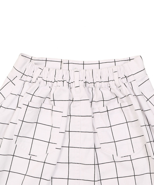 DING（ディング）の「DING/グラフチェックスカート（スカート・レディース・ホワイト・FREE）」の5枚目の写真