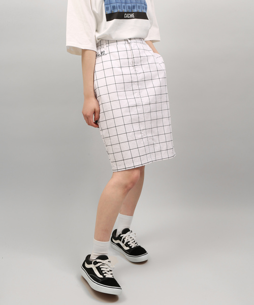 DING（ディング）の「DING/グラフチェックスカート（スカート・レディース・ホワイト・FREE）」の10枚目の写真