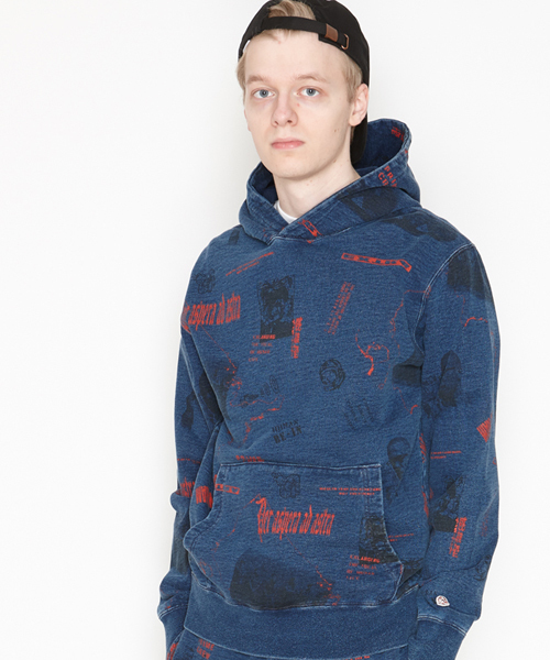 BILLIONAIRE BOYS CLUB(ビリオネア・ボーイズ・クラブ)の「BILLIONAIRE BOYS CLUB HEADLINE PRINT POPOVER HOODIE 18SPRINGE(パーカー・メンズ・ホワイト/インディゴブルー・LARGE/MEDIUM/SMALL/X-LARGE)」の7枚目の写真