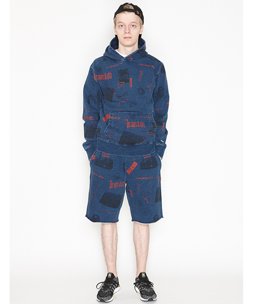 BILLIONAIRE BOYS CLUB(ビリオネア・ボーイズ・クラブ)の「BILLIONAIRE BOYS CLUB HEADLINE PRINT POPOVER HOODIE 18SPRINGE(パーカー・メンズ・ホワイト/インディゴブルー・LARGE/MEDIUM/SMALL/X-LARGE)」の8枚目の写真