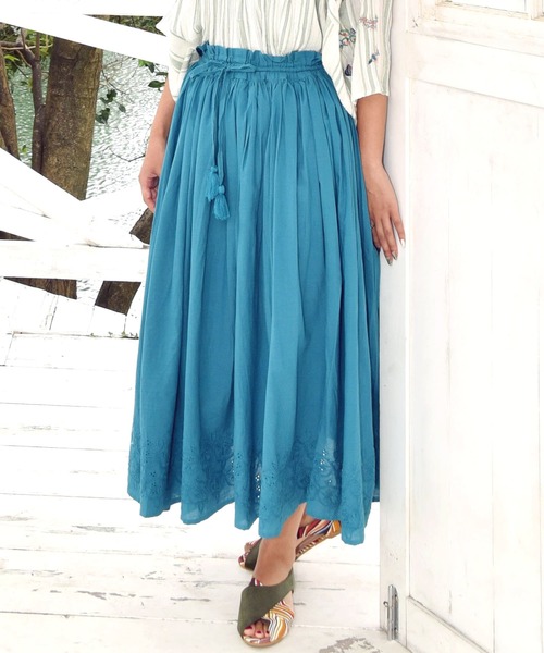 チャイハネ インド綿パンチングレースロングスカート スカート チャイハネ チャイハネ のファッション通販 Zozotown