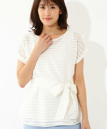 22 OCTOBRE | シアーボーダーブラウス(シャツ/ブラウス)