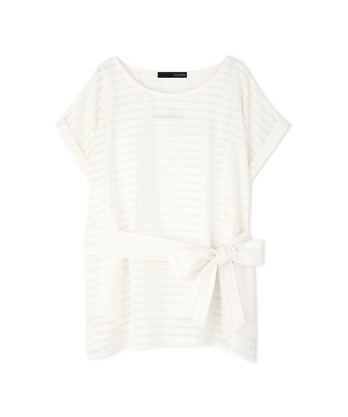 22 OCTOBRE（ヴァンドゥ－オクトーブル）の「シアーボーダーブラウス（シャツ/ブラウス・レディース・ネイビー/ピンク/ホワイト・38）」の17枚目の写真