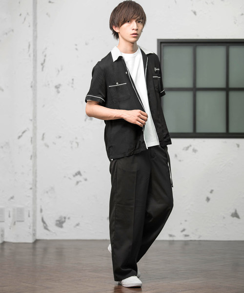 MinoriTY（マイノリティ）の「バック刺繍　ボーリングシャツ（シャツ/ブラウス・メンズ・ホワイト/ブラック/ピンク・M/L）」の5枚目の写真