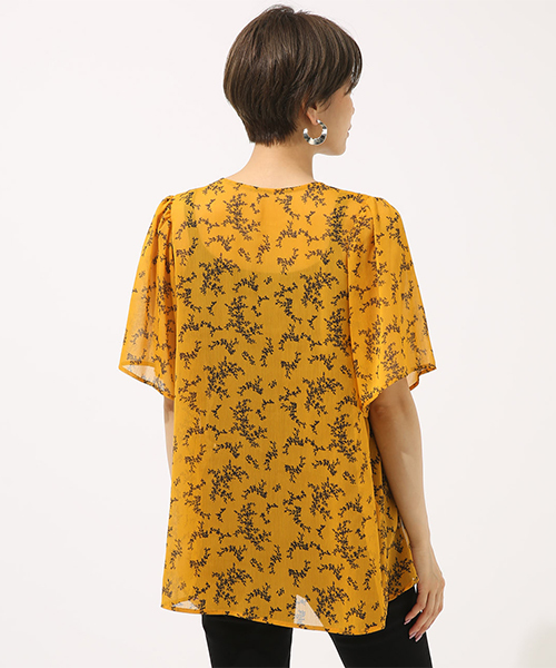 AZUL by moussy(アズールバイマウジー)の「リーフ柄楊柳スキッパーブラウス(シャツ/ブラウス・レディース・ホワイト系その他/ブラック系その他/イエロー系その他・SMALL/MEDIUM)」の22枚目の写真