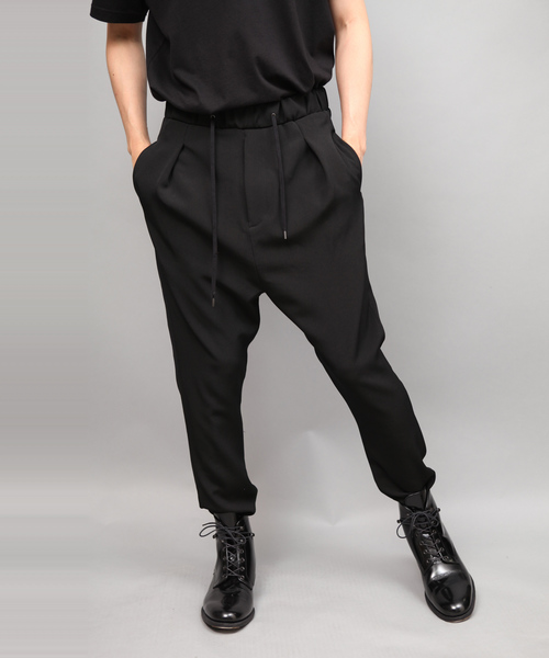 ato（アトウ）の「TRICOT SARROUEL PANTS（その他パンツ・メンズ・ブラック/パープル・44/46/48）」の2枚目の写真