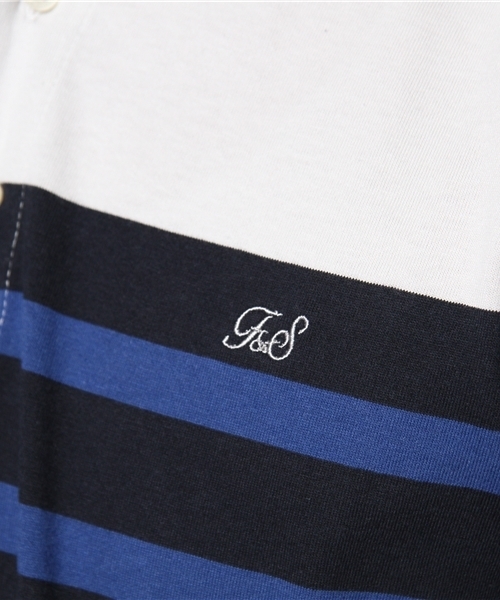 URBAN RESEARCH DOORS（アーバンリサーチドアーズ）の「FORK&SPOON 40/2パネルボーダーポロ（ポロシャツ・メンズ・オフホワイト/ライトグレー/キャメル・40/38）」の4枚目の写真