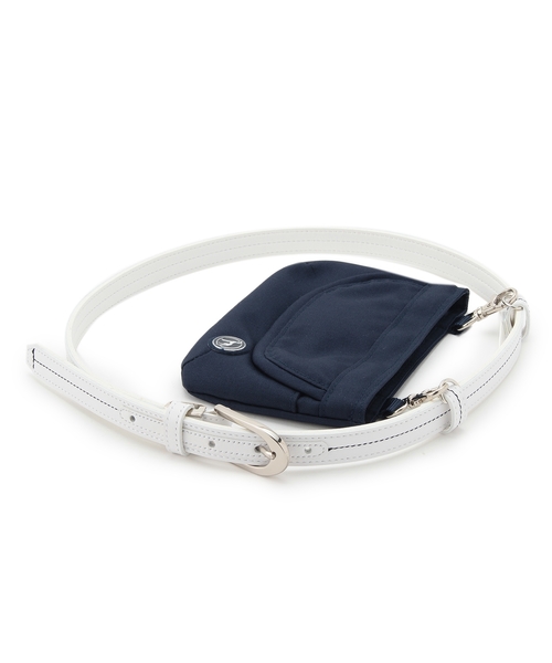 adabat（アダバット）の「ポーチ付きレザーベルト（ベルト・レディース・ホワイト/ブラック/ダークパープル・00）」の2枚目の写真