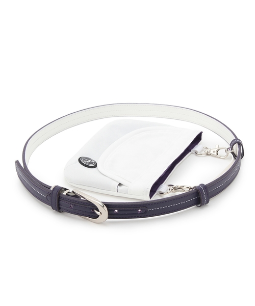 adabat（アダバット）の「ポーチ付きレザーベルト（ベルト・レディース・ホワイト/ブラック/ダークパープル・00）」の3枚目の写真