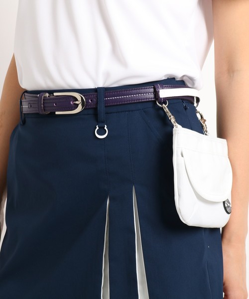 adabat（アダバット）の「ポーチ付きレザーベルト（ベルト・レディース・ホワイト/ブラック/ダークパープル・00）」の9枚目の写真