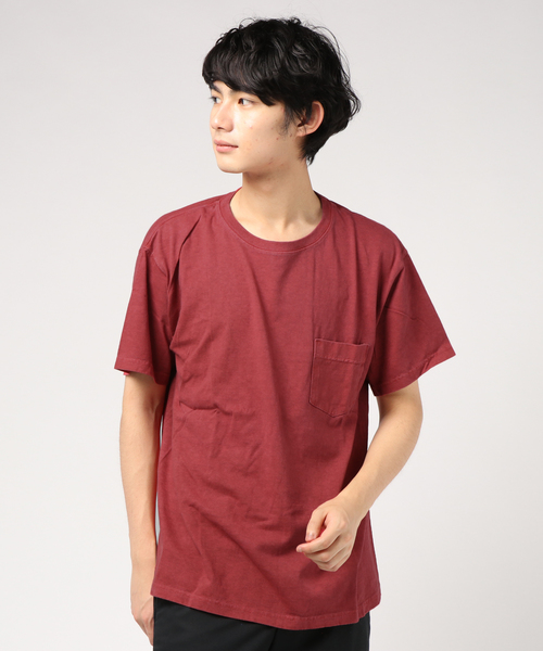 Good On（グッドオン）の「グッドオン POCKET TEE GOST0903CP Tシャツ（Tシャツ/カットソー・メンズ・イエロー/ダークオレンジ/レッド/オリーブ/ネイビー/ブラック・L/S/LL/M）」の5枚目の写真