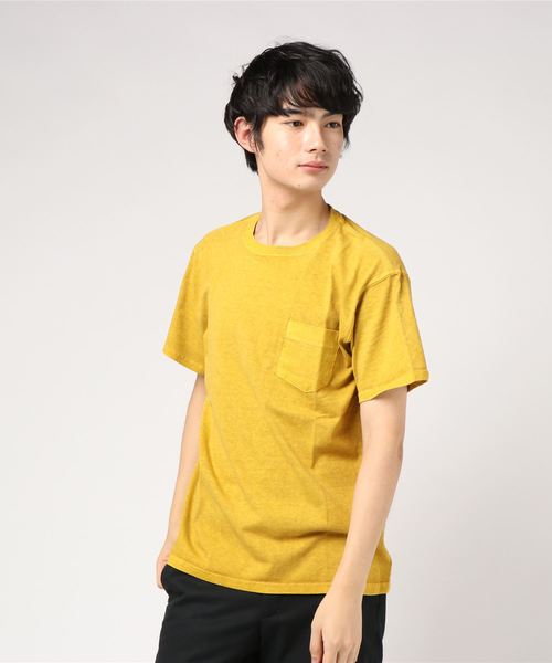Good On（グッドオン）の「グッドオン POCKET TEE GOST0903CP Tシャツ（Tシャツ/カットソー・メンズ・イエロー/ダークオレンジ/レッド/オリーブ/ネイビー/ブラック・L/S/LL/M）」の4枚目の写真