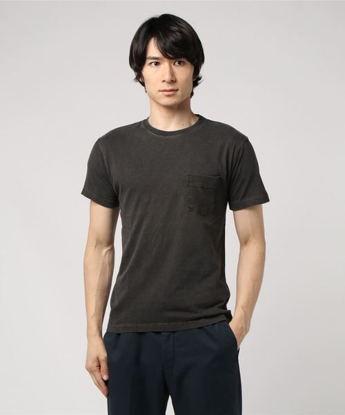 Good On（グッドオン）の「グッドオン POCKET TEE GOST0903CP Tシャツ（Tシャツ/カットソー・メンズ・イエロー/ダークオレンジ/レッド/オリーブ/ネイビー/ブラック・L/S/LL/M）」の2枚目の写真