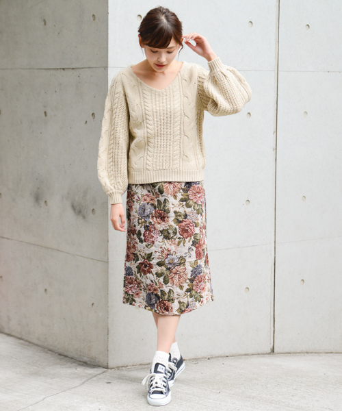 apres jour(アプレジュール)の「ゴブランナロースカート【ZOZOTOWN限定アイテム】(スカート・レディース・ベージュ/その他・フリー)」の9枚目の写真