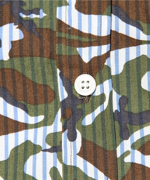 BEAMS(ビームス)の「□INTERFACE / “BLACK HEART” STRIPE CAMO B.D SHIRTS(シャツ/ブラウス・メンズ・ホワイト・MEDIUM/LARGE)」の7枚目の写真