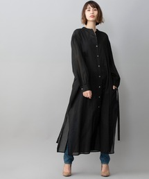 Munich | コットンローン２wayロングシャツワンピース(リゾート マキシワンピース)(シャツワンピース)