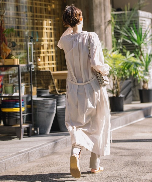 Munich（ミューニック）の「コットンローン2wayロングシャツ