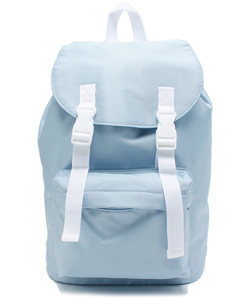 WEGO（ウィゴー）の「WEGO/ダブルベルトナイロンリュック（バックパック/リュック・レディース・ブラック/グリーン/サックスブルー/パープル/ピンク/ホワイト・FREE）」の5枚目の写真