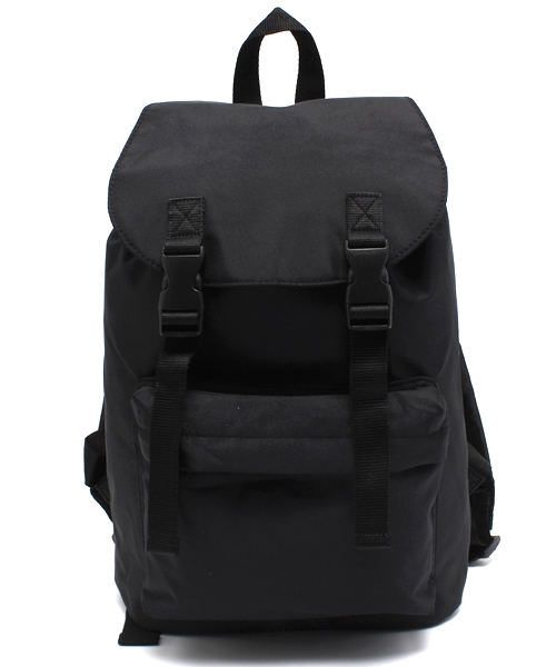 WEGO（ウィゴー）の「WEGO/ダブルベルトナイロンリュック（バックパック/リュック・レディース・ブラック/グリーン/サックスブルー/パープル/ピンク/ホワイト・FREE）」の3枚目の写真