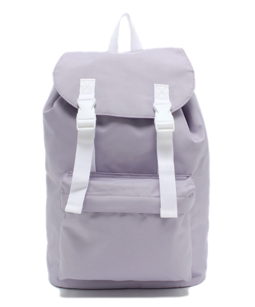 WEGO（ウィゴー）の「WEGO/ダブルベルトナイロンリュック（バックパック/リュック・レディース・ブラック/グリーン/サックスブルー/パープル/ピンク/ホワイト・FREE）」の14枚目の写真