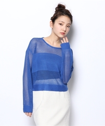 WEGO | WEGO/メッシュ編み切替ニット(ニット/セーター)
