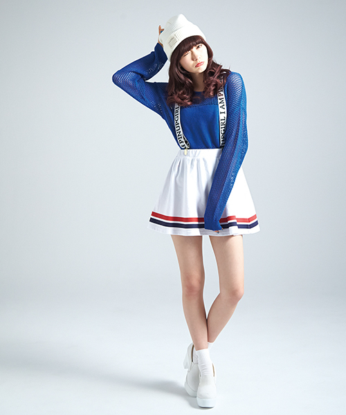 WEGO(ウィゴー)の「WEGO/メッシュ編み切替ニット(ニット/セーター・レディース・オフホワイト/グリーン系その他/ブルー/ライトパープル・FREE)」の21枚目の写真