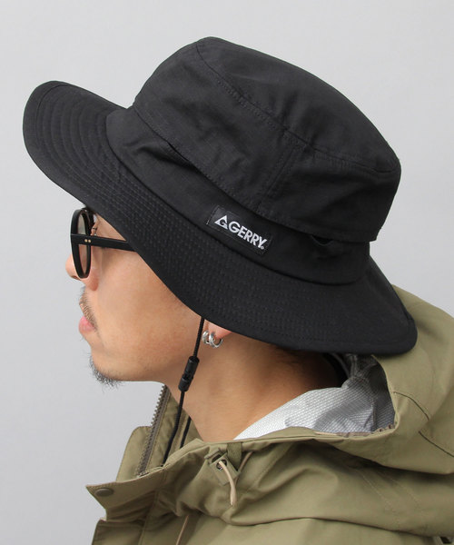 GERRY（ジェリー）の「【 GERRY / ジェリー 】 リップストップ キャンバス アドベンチャーハット / あご紐付き（ハット・メンズ・ブラック/ネイビー/カーキ・FREE）」の2枚目の写真