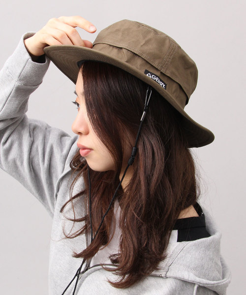 GERRY（ジェリー）の「【 GERRY / ジェリー 】 リップストップ キャンバス アドベンチャーハット / あご紐付き（ハット・メンズ・ブラック/ネイビー/カーキ・FREE）」の6枚目の写真
