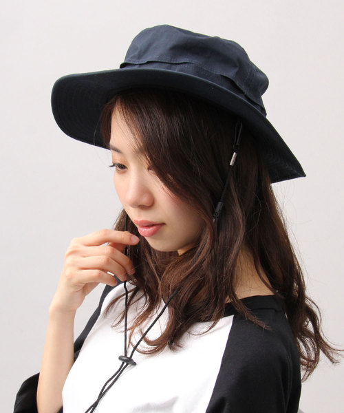 GERRY（ジェリー）の「【 GERRY / ジェリー 】 リップストップ キャンバス アドベンチャーハット / あご紐付き（ハット・メンズ・ブラック/ネイビー/カーキ・FREE）」の9枚目の写真