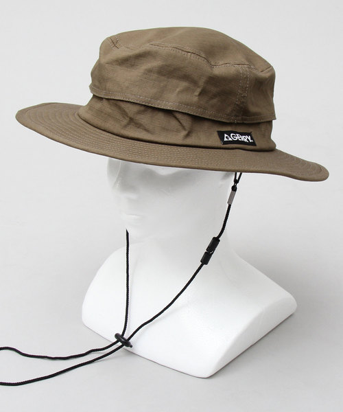 GERRY（ジェリー）の「【 GERRY / ジェリー 】 リップストップ キャンバス アドベンチャーハット / あご紐付き（ハット・メンズ・ブラック/ネイビー/カーキ・FREE）」の11枚目の写真