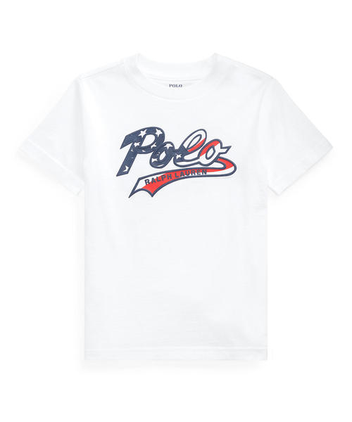 POLO RALPH LAUREN CHILDRENSWEAR（ポロ ラルフ ローレン チルドレンズウェア）の「コットン ジャージー グラフィック Tシャツ（Tシャツ/カットソー・キッズ・ホワイト/ネイビー・6/7）」の2枚目の写真