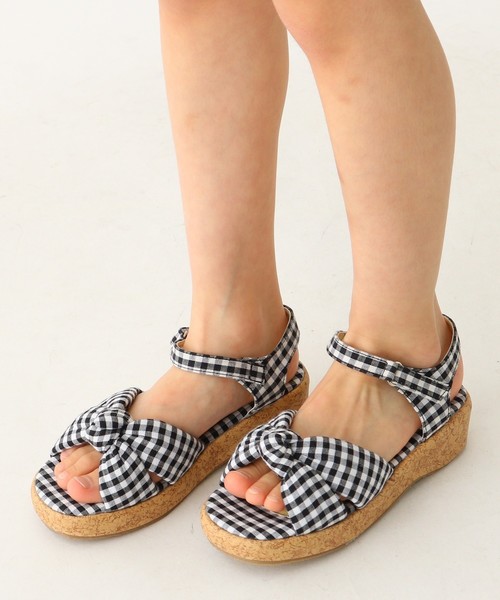 セール 19cm 22cm ギンガムチェックリボンサンダル サンダル 3can4on サンカンシオン のファッション通販 Zozotown