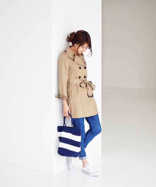 Jewel Changes(ジュエルチェンジズ)の「JOC TEN/N TWL トレンチ∴ ◆(トレンチコート・レディース・ベージュ/ブラウン・38/36)」の2枚目の写真