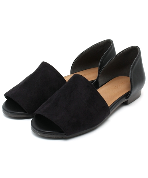 GLOBAL WORK(グローバルワーク)の「【WEB限定価格】オープントゥフラットサンダル/542355(サンダル・レディース・グリーン/オレンジ/ブルー/ブラック/イエロー・LARGE/MEDIUM/SMALL)」の2枚目の写真