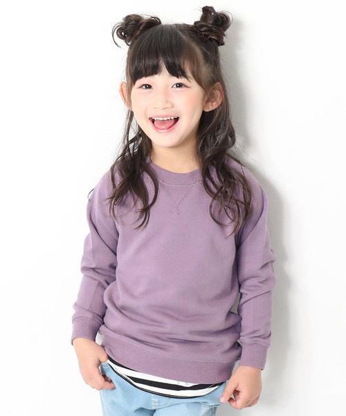 devirock(デビロック)の「スウェットトレーナー(スウェット・キッズ・ブラック/杢グレー/ネイビー/ブルー系その他/ダークグリーン/グリーン/カーキ/パープル系その他/ラベンダー/レッド系その他/レッド/スモークピンク/モカ/ライトブラウン/ベージュ/マスタード/イエロー/ブルー系その他2/ワイン・80cm/90cm/100cm/110cm/120cm/130cm/140cm/150cm/160cm)」の12枚目の写真