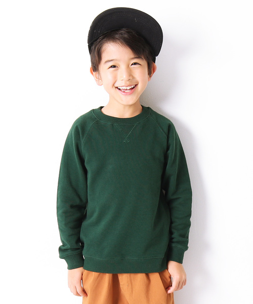 devirock(デビロック)の「スウェットトレーナー(スウェット・キッズ・ブラック/杢グレー/ネイビー/ブルー系その他/ダークグリーン/グリーン/カーキ/パープル系その他/ラベンダー/レッド系その他/レッド/スモークピンク/モカ/ライトブラウン/ベージュ/マスタード/イエロー/ブルー系その他2/ワイン・80cm/90cm/100cm/110cm/120cm/130cm/140cm/150cm/160cm)」の6枚目の写真